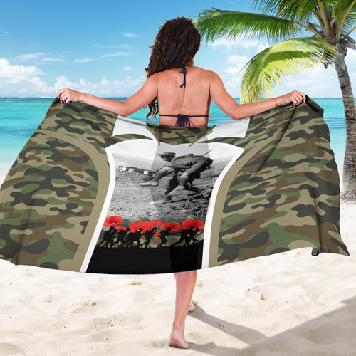 New Zealand and Australia ANZAC Day Sarong Koala and Kiwi Bird Soldier Gallipoli Camouflage Style