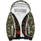 New Zealand and Australia ANZAC Day Sherpa Hoodie Koala and Kiwi Bird Soldier Gallipoli Camouflage Style