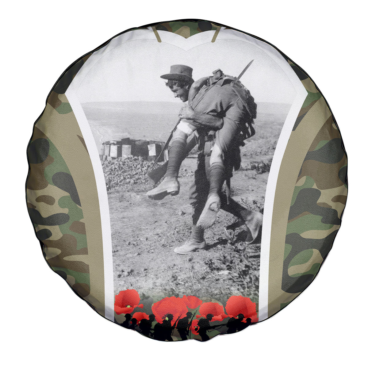 New Zealand and Australia ANZAC Day Spare Tire Cover Koala and Kiwi Bird Soldier Gallipoli Camouflage Style
