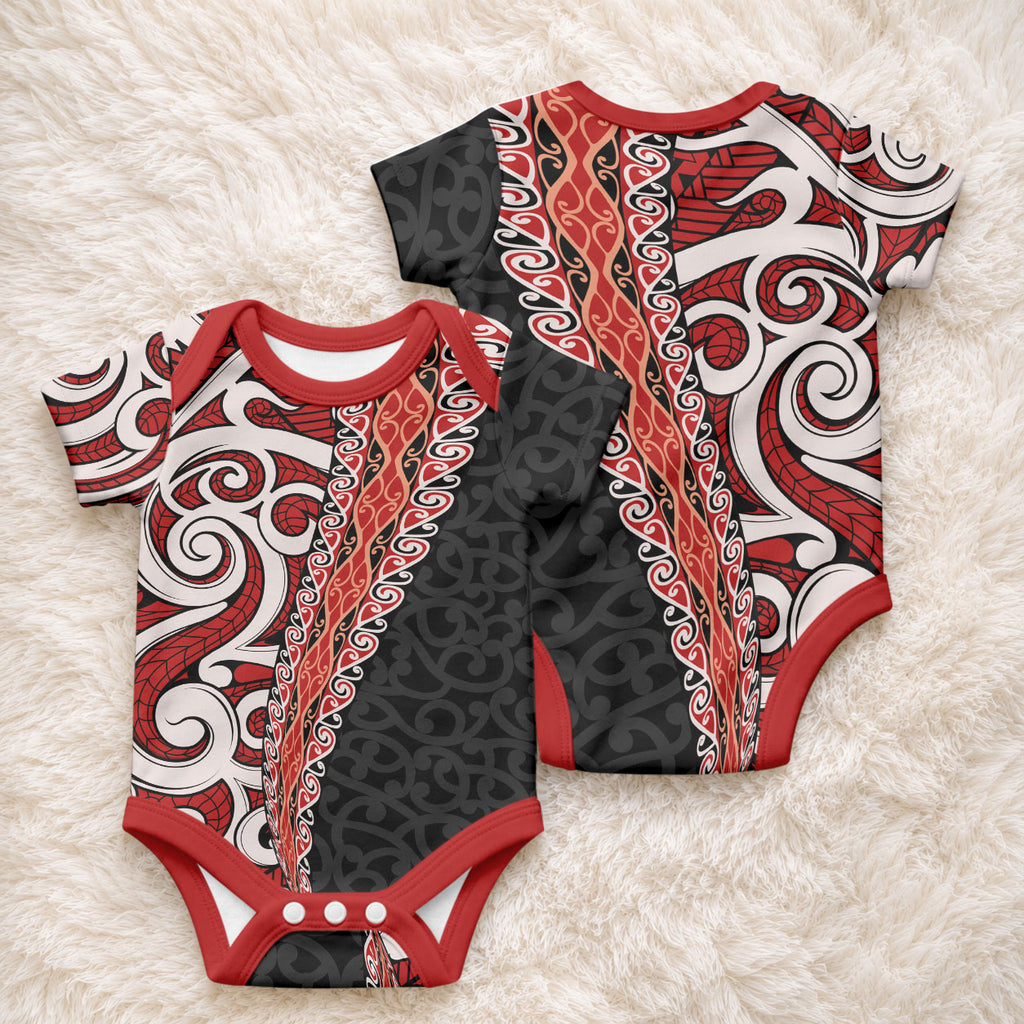 New Zealand Maori Stylized Koru Baby Onesie