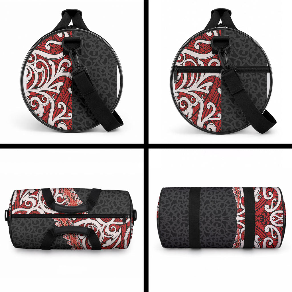 New Zealand Maori Stylized Koru Duffle Bag