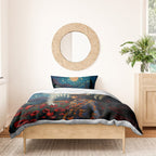 New Zealand Soldier ANZAC Day Bedding Set Silver Fern Starry Night Style