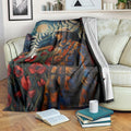 New Zealand Soldier ANZAC Day Blanket Silver Fern Starry Night Style