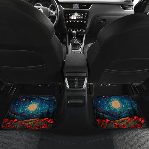 New Zealand Soldier ANZAC Day Car Mats Silver Fern Starry Night Style