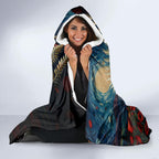 New Zealand Soldier ANZAC Day Hooded Blanket Silver Fern Starry Night Style