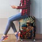 New Zealand Soldier ANZAC Day Luggage Cover Silver Fern Starry Night Style