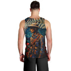New Zealand Soldier ANZAC Day Men Tank Top Silver Fern Starry Night Style