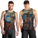 New Zealand Soldier ANZAC Day Men Tank Top Silver Fern Starry Night Style