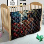 New Zealand Soldier ANZAC Day Quilt Silver Fern Starry Night Style