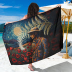 New Zealand Soldier ANZAC Day Sarong Silver Fern Starry Night Style