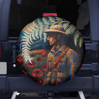 New Zealand Soldier ANZAC Day Spare Tire Cover Silver Fern Starry Night Style