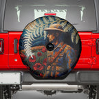 New Zealand Soldier ANZAC Day Spare Tire Cover Silver Fern Starry Night Style