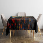 New Zealand Soldier ANZAC Day Tablecloth Silver Fern Starry Night Style