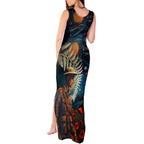 New Zealand Soldier ANZAC Day Tank Maxi Dress Silver Fern Starry Night Style