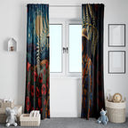 New Zealand Soldier ANZAC Day Window Curtain Silver Fern Starry Night Style