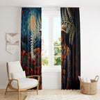 New Zealand Soldier ANZAC Day Window Curtain Silver Fern Starry Night Style