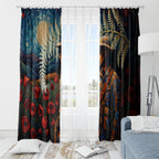 New Zealand Soldier ANZAC Day Window Curtain Silver Fern Starry Night Style