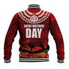 New Zealand ANZAC Waitangi Day Baseball Jacket Hei Tiki and Soldier