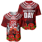 New Zealand ANZAC Waitangi Day Baseball Jersey Hei Tiki and Soldier