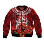 New Zealand ANZAC Waitangi Day Bomber Jacket Hei Tiki and Soldier