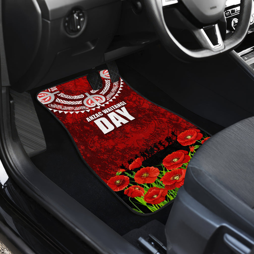 New Zealand ANZAC Waitangi Day Car Mats Hei Tiki and Soldier