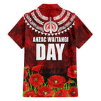 New Zealand ANZAC Waitangi Day Hawaiian Shirt Hei Tiki and Soldier