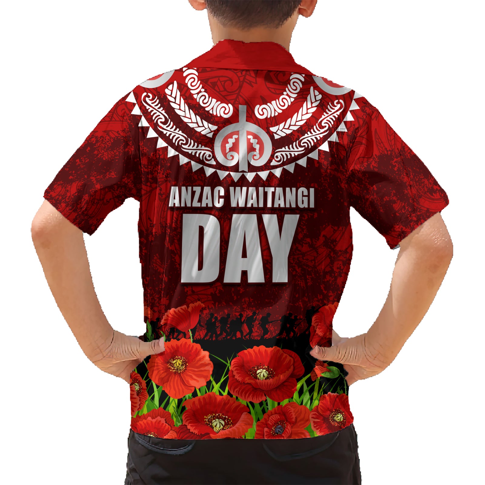New Zealand ANZAC Waitangi Day Hawaiian Shirt Hei Tiki and Soldier