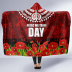 New Zealand ANZAC Waitangi Day Hooded Blanket Hei Tiki and Soldier