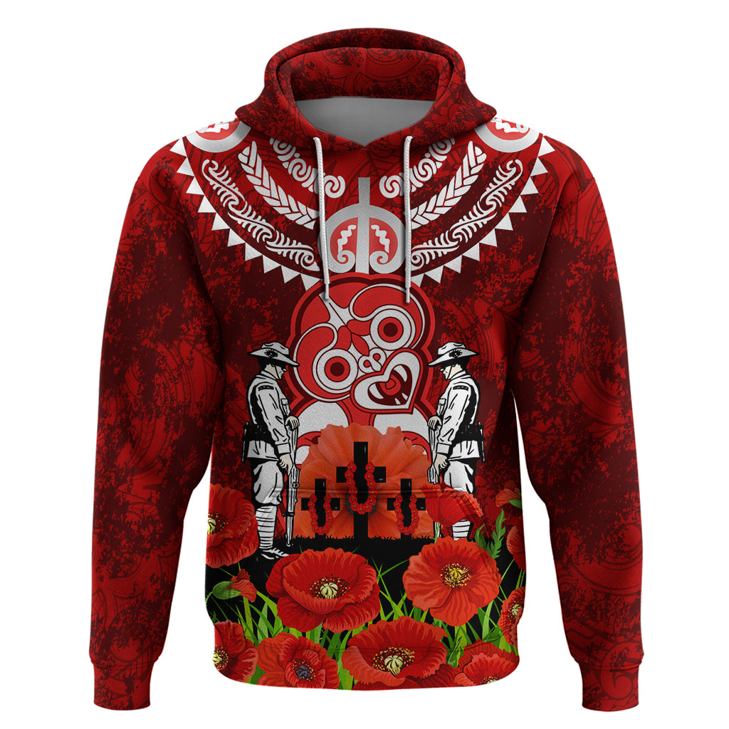 New Zealand ANZAC Waitangi Day Hoodie Hei Tiki and Soldier