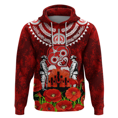 New Zealand ANZAC Waitangi Day Hoodie Hei Tiki and Soldier