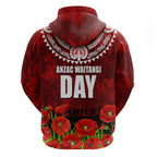 New Zealand ANZAC Waitangi Day Hoodie Hei Tiki and Soldier