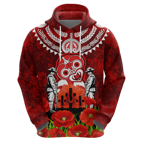 New Zealand ANZAC Waitangi Day Hoodie Hei Tiki and Soldier