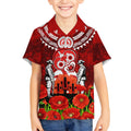 New Zealand ANZAC Waitangi Day Kid Hawaiian Shirt Hei Tiki and Soldier