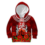 New Zealand ANZAC Waitangi Day Kid Hoodie Hei Tiki and Soldier