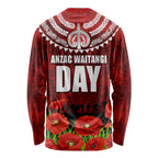New Zealand ANZAC Waitangi Day Long Sleeve Shirt Hei Tiki and Soldier