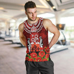 New Zealand ANZAC Waitangi Day Men Tank Top Hei Tiki and Soldier