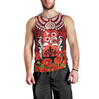 New Zealand ANZAC Waitangi Day Men Tank Top Hei Tiki and Soldier
