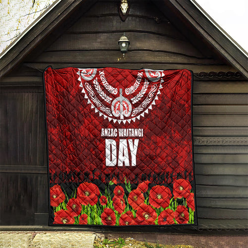 New Zealand ANZAC Waitangi Day Quilt Hei Tiki and Soldier
