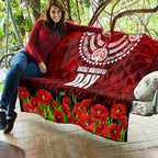 New Zealand ANZAC Waitangi Day Quilt Hei Tiki and Soldier