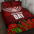 New Zealand ANZAC Waitangi Day Quilt Bed Set Hei Tiki and Soldier