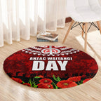 New Zealand ANZAC Waitangi Day Round Carpet Hei Tiki and Soldier