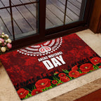 New Zealand ANZAC Waitangi Day Rubber Doormat Hei Tiki and Soldier