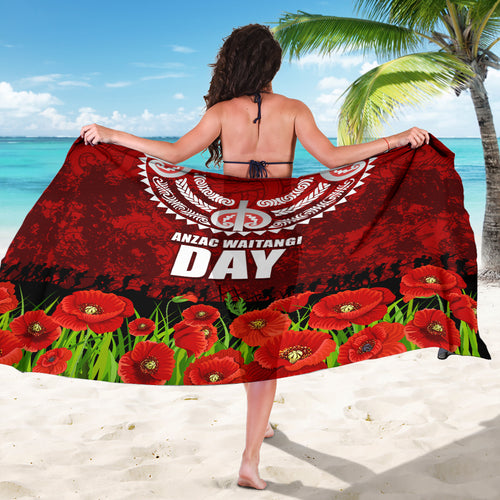 New Zealand ANZAC Waitangi Day Sarong Hei Tiki and Soldier