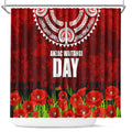 New Zealand ANZAC Waitangi Day Shower Curtain Hei Tiki and Soldier