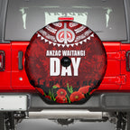 New Zealand ANZAC Waitangi Day Spare Tire Cover Hei Tiki and Soldier