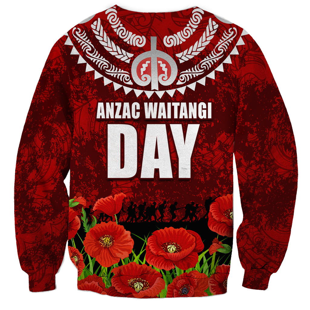 New Zealand ANZAC Waitangi Day Sweatshirt Hei Tiki and Soldier
