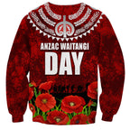 New Zealand ANZAC Waitangi Day Sweatshirt Hei Tiki and Soldier