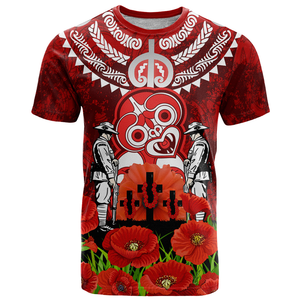 New Zealand ANZAC Waitangi Day T Shirt Hei Tiki and Soldier
