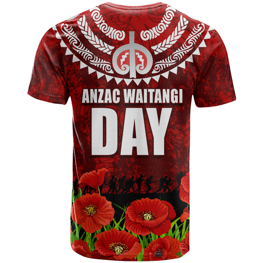 New Zealand ANZAC Waitangi Day T Shirt Hei Tiki and Soldier