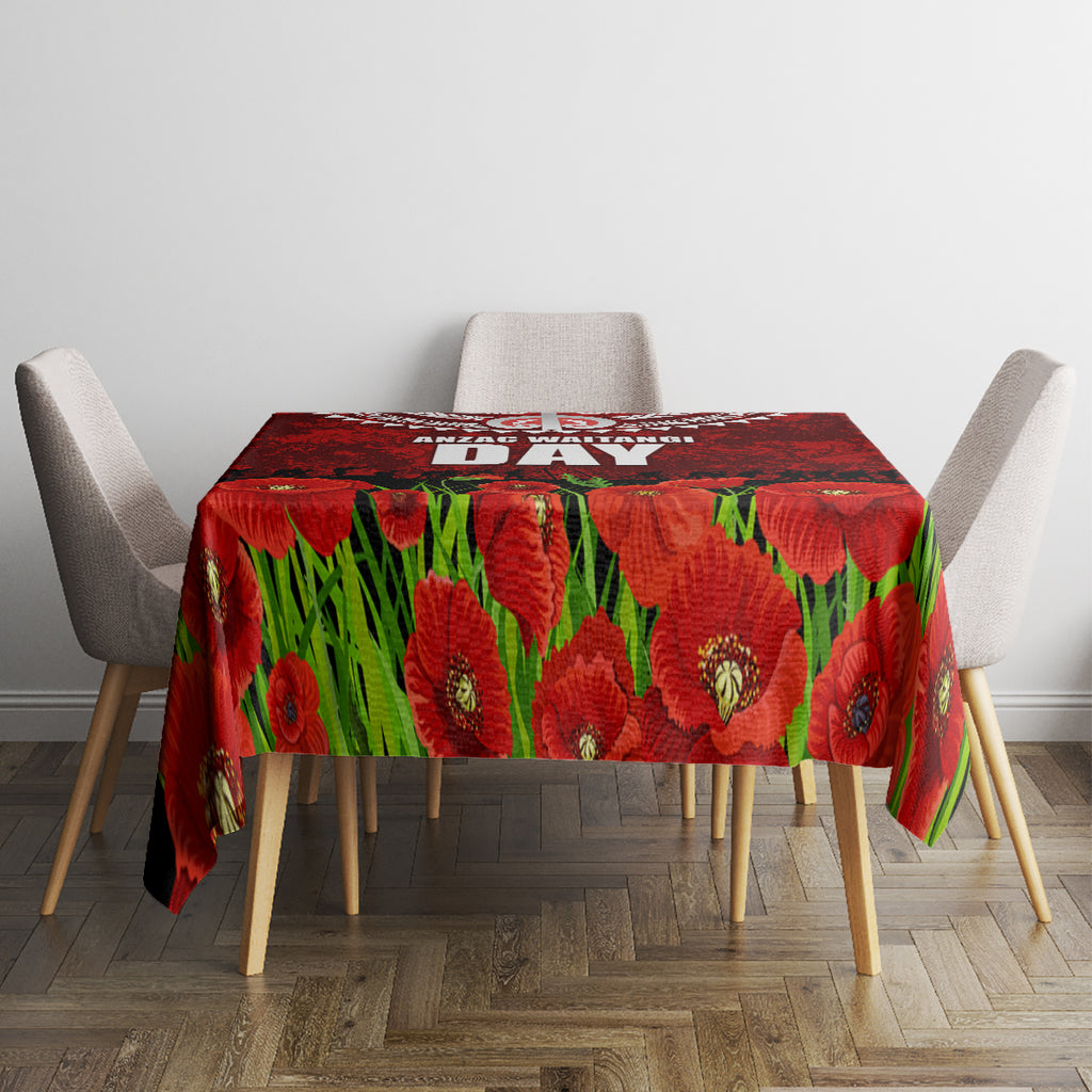 New Zealand ANZAC Waitangi Day Tablecloth Hei Tiki and Soldier